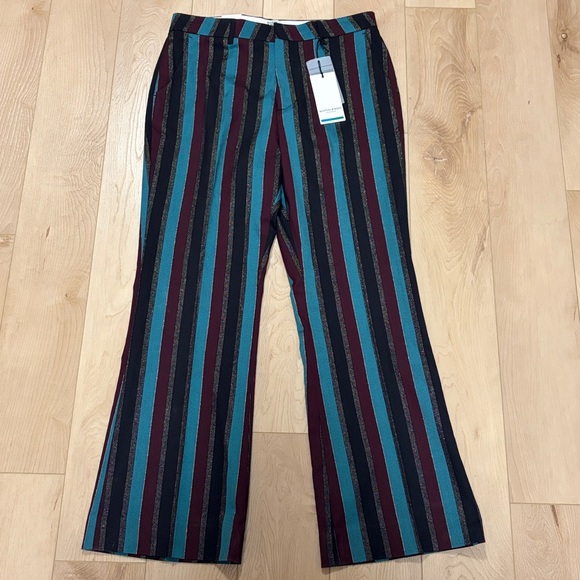 Scotch & Soda Violet Glitter Striped Flare Pants, sz 32x30 - Picture 4 of 16
